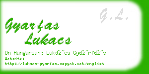 gyarfas lukacs business card